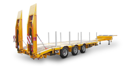3-axle low-loader semitrailer with offset platform - reinforced - extendible