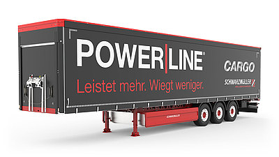 3-axle POWER LINE sliding tarpaulin platform semitrailer