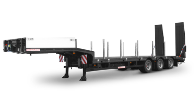 3-axle low-loader semitrailer with offset platform - reinforced