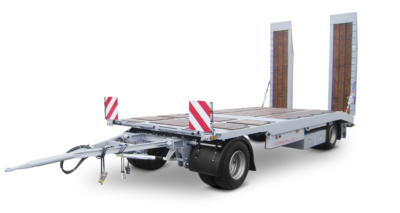 2-axle low-loader trailer with straight platform