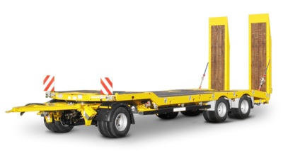 3-axle low-loader trailer with offset platform