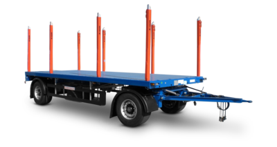 2-axle timber/stanchion trailer - with platform