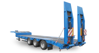 3-axle low-loader semitrailer with offset platform