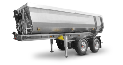 2-axle full aluminium segment tipper semitrailer - wheelbase 1,810 mm
