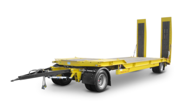 2-axle low-loader trailer with offset platform