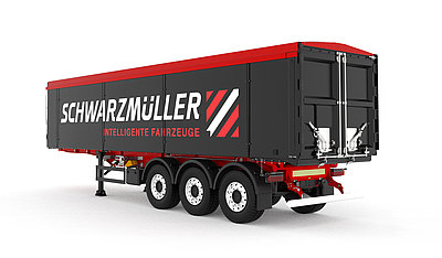 Full aluminium 3-axle large-scale tipper semitrailer
