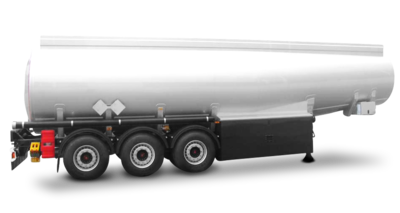 3-axle aluminium tank semitrailer with pumping and measuring system and/or gravitational measuring system (cylinder)
